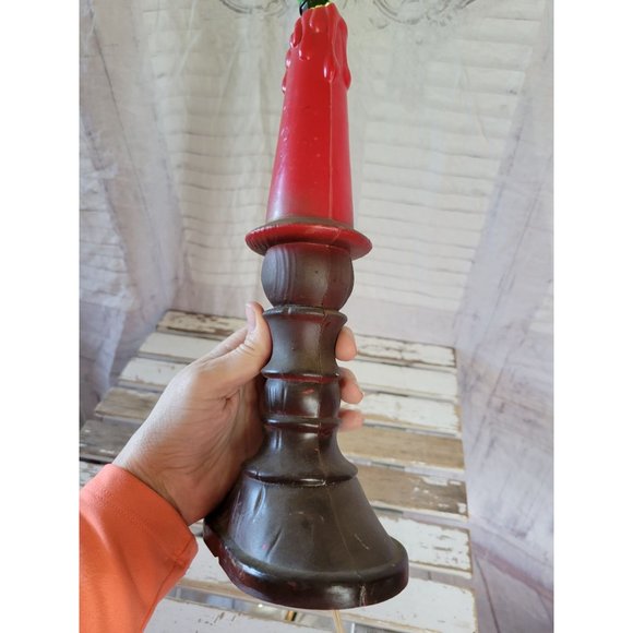 Plastic red Halloween light up candle decor table scary - Picture 4 of 7